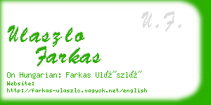 ulaszlo farkas business card